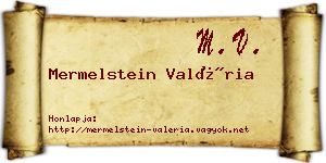 Mermelstein Valéria névjegykártya